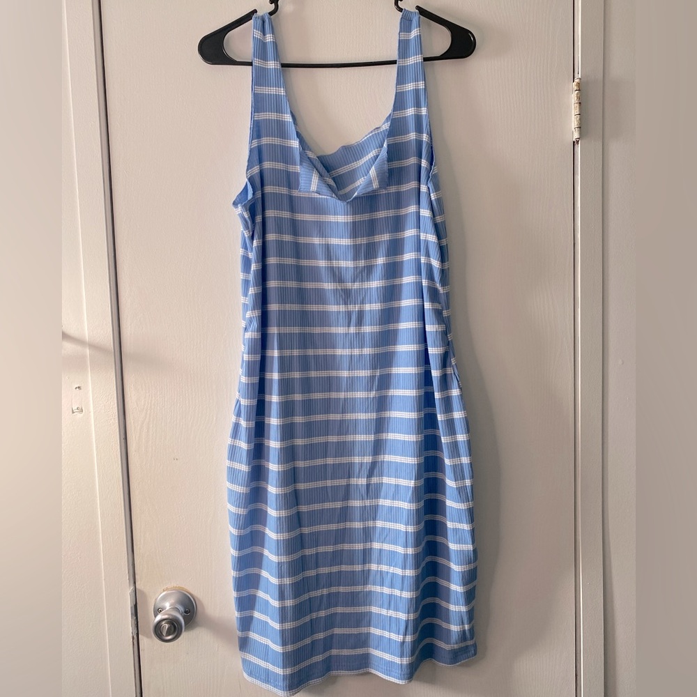Maternity Blue and white stripe dress